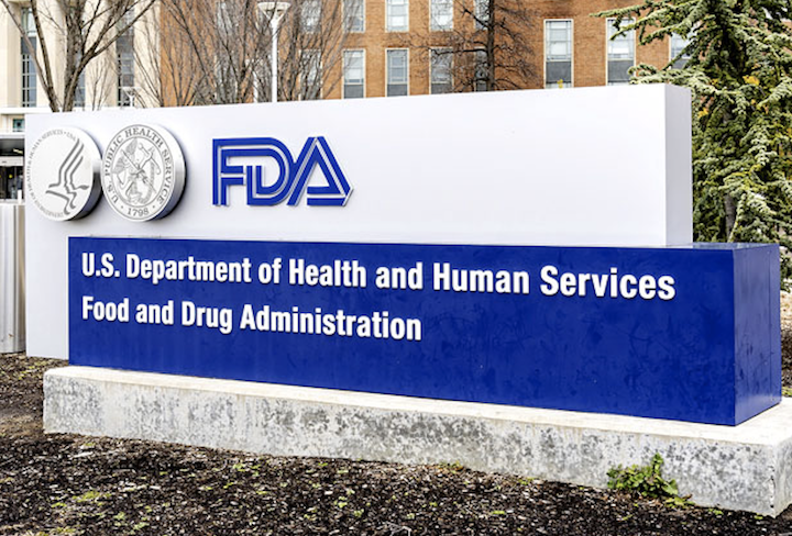 Sign says "US Department of Health and Human Services Food and Drug Administration"